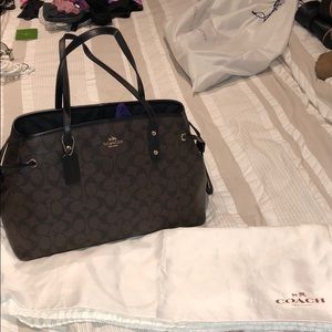Coach Signature Drawstring Carryall Satchel